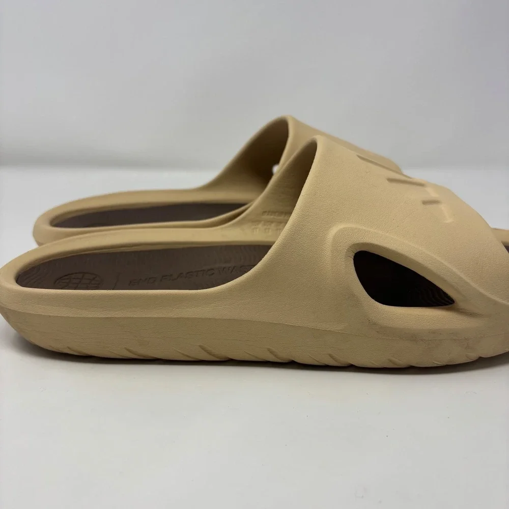 Adidas Adicane Slides Mens Sand Beige Brown Foam Sandals Size 11